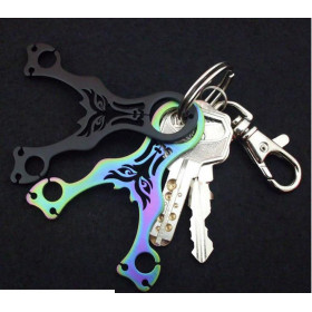 New outdoor tool fox slingshot keychain UDTEK2019 